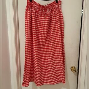 Universal Thread Red Gingham Maxi Skirt